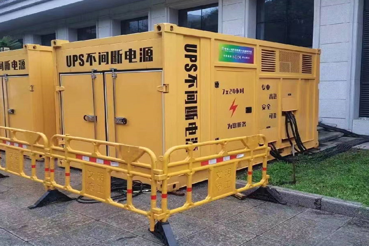 河源发电机租赁施工现场